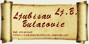 Ljubisav Bulatović vizit kartica